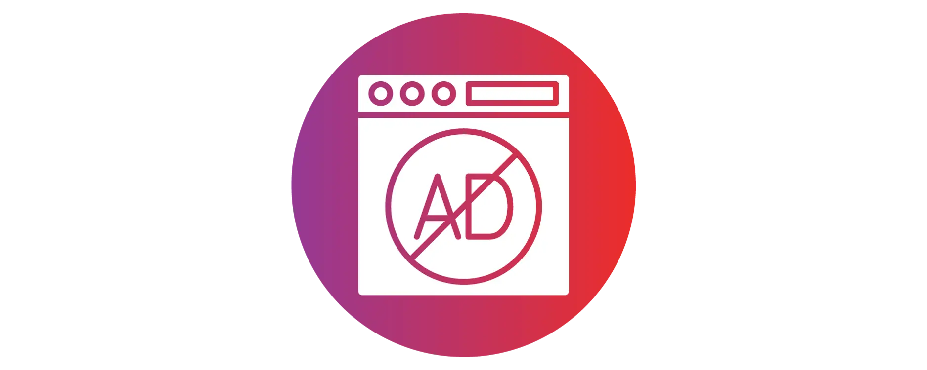 An icon that represents no ads during video editing in inshot