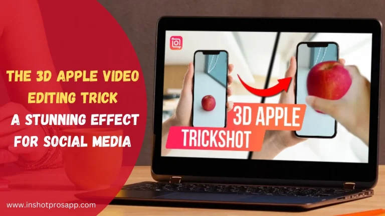 the 3d Apple popping out of a screen video Editing tutorial