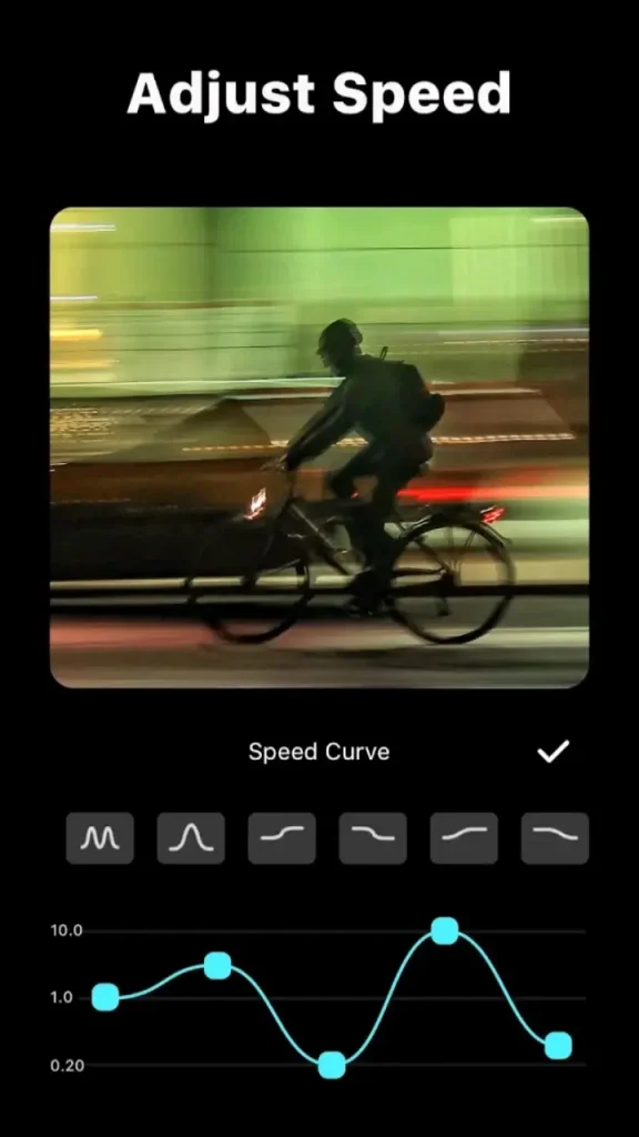 adjust speed in videos